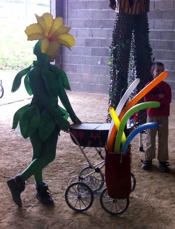 une joile fleur et ses ballons